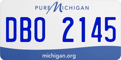 MI license plate DBO2145