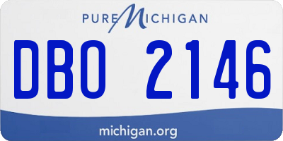 MI license plate DBO2146