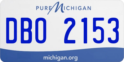 MI license plate DBO2153
