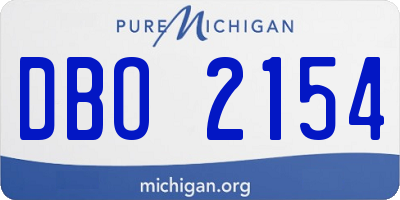 MI license plate DBO2154