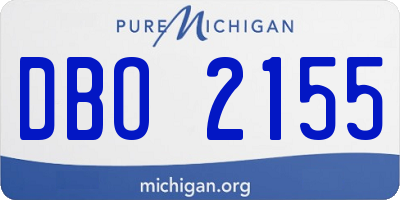 MI license plate DBO2155