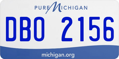 MI license plate DBO2156