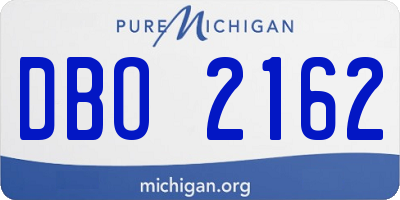 MI license plate DBO2162