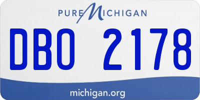 MI license plate DBO2178