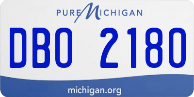 MI license plate DBO2180