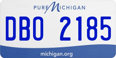 MI license plate DBO2185