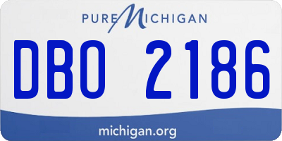 MI license plate DBO2186