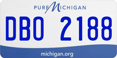 MI license plate DBO2188