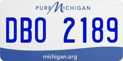 MI license plate DBO2189