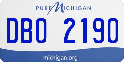 MI license plate DBO2190