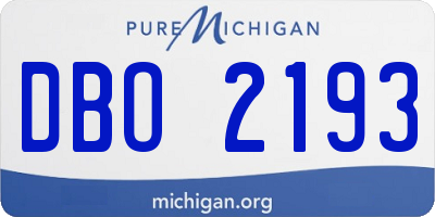 MI license plate DBO2193