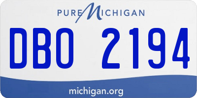 MI license plate DBO2194