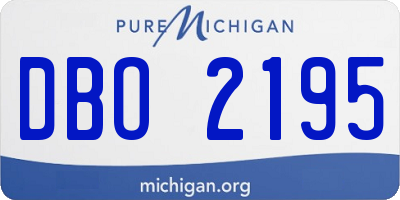 MI license plate DBO2195