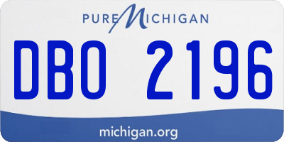 MI license plate DBO2196