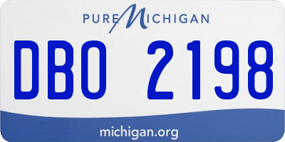 MI license plate DBO2198