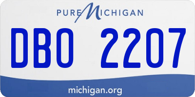 MI license plate DBO2207