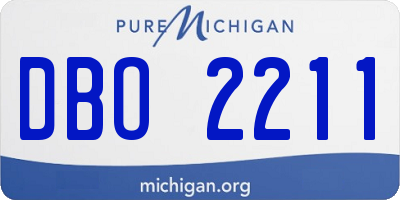 MI license plate DBO2211