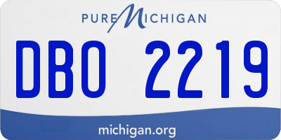 MI license plate DBO2219
