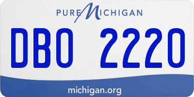 MI license plate DBO2220