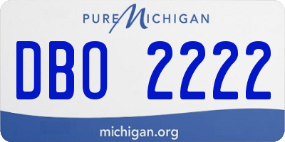 MI license plate DBO2222