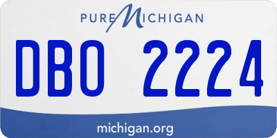 MI license plate DBO2224