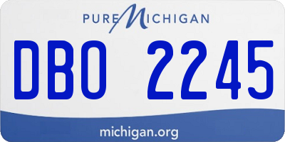 MI license plate DBO2245
