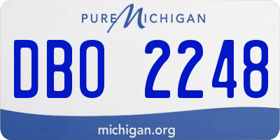 MI license plate DBO2248