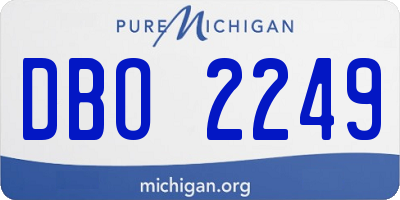 MI license plate DBO2249