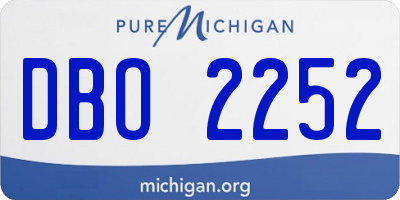 MI license plate DBO2252