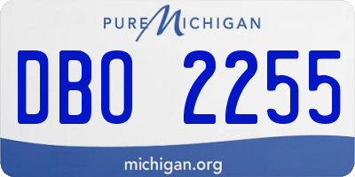 MI license plate DBO2255