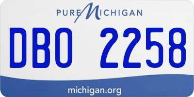 MI license plate DBO2258
