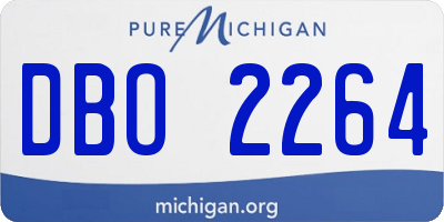 MI license plate DBO2264
