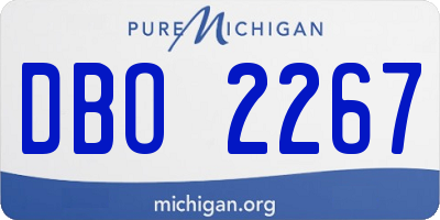 MI license plate DBO2267