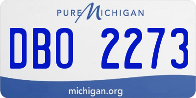MI license plate DBO2273