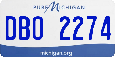 MI license plate DBO2274