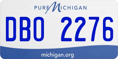 MI license plate DBO2276