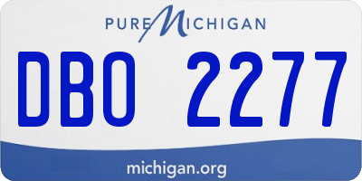 MI license plate DBO2277