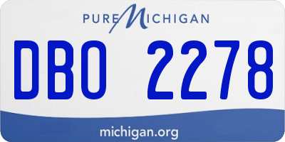 MI license plate DBO2278