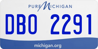 MI license plate DBO2291