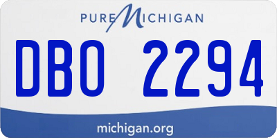 MI license plate DBO2294