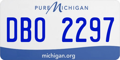 MI license plate DBO2297