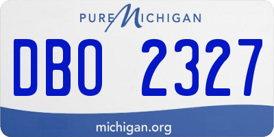 MI license plate DBO2327