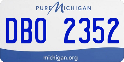 MI license plate DBO2352