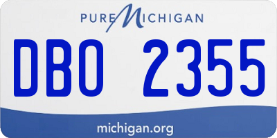 MI license plate DBO2355
