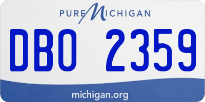 MI license plate DBO2359