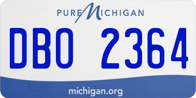 MI license plate DBO2364
