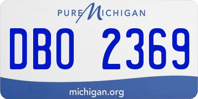 MI license plate DBO2369