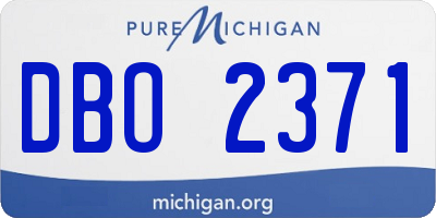 MI license plate DBO2371