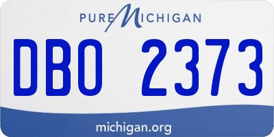 MI license plate DBO2373