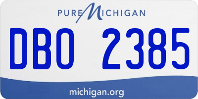 MI license plate DBO2385